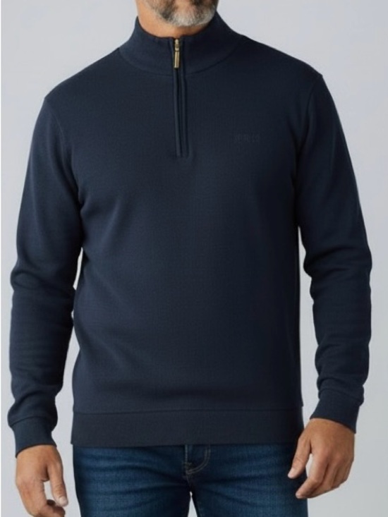 Hugo Boss Other - Hugo Boss Navy Zip-Up Sweater